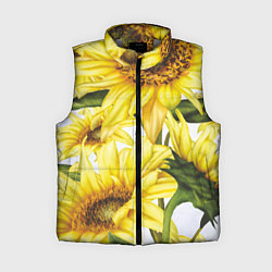 Женский жилет Сезон подсолнухов, цвет: 3D-светло-серый