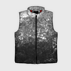 Женский жилет Текстура камня черно-белый узор