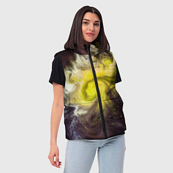 Женский жилет Неоновые краски - Жёлтый, цвет: 3D-красный — фото 2