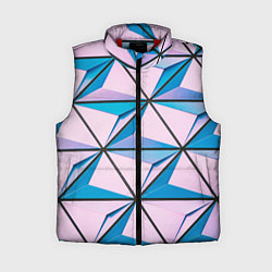Женский жилет 3D иллюзия-треугольники, цвет: 3D-красный