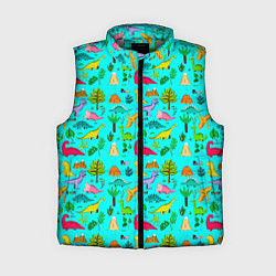 Женский жилет PREHISTORIC ANIMALS, цвет: 3D-светло-серый