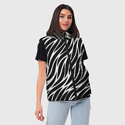 Женский жилет Волнистые Листы, цвет: 3D-красный — фото 2