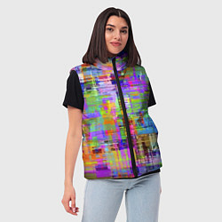 Женский жилет Красочный авангардный глитч Fashion trend, цвет: 3D-красный — фото 2