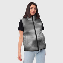 Женский жилет В серых тонах абстрактный узор gray abstract patte, цвет: 3D-красный — фото 2