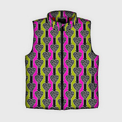 Женский жилет Striped multicolored pattern Сердце, цвет: 3D-красный