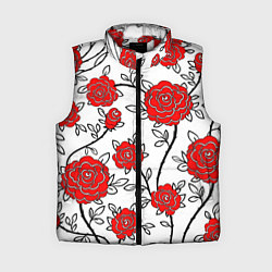 Женский жилет BEAUTIFUL RED ROSES