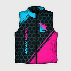 Женский жилет League of Legends Neon Gradient, цвет: 3D-черный