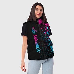 Женский жилет Scorpions - Neon Gradient, цвет: 3D-черный — фото 2