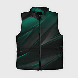 Женский жилет Бирюзовый черный фон