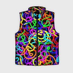 Женский жилет Неоновый беспорядок, цвет: 3D-светло-серый