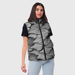 Женский жилет Кожа акулы - броня, цвет: 3D-светло-серый — фото 2