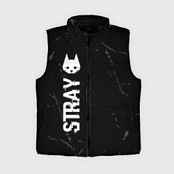 Женский жилет Stray glitch на темном фоне: вертикально, цвет: 3D-черный