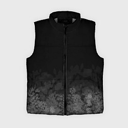 Женский жилет Листва на темном фоне