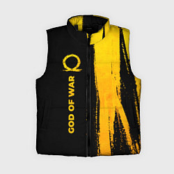 Женский жилет God of War - gold gradient: по-вертикали, цвет: 3D-черный