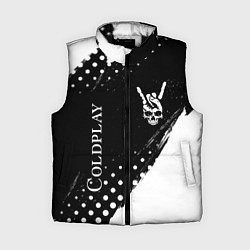 Женский жилет Coldplay и рок символ на темном фоне, цвет: 3D-черный
