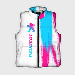 Женский жилет Peugeot neon gradient style: по-вертикали, цвет: 3D-черный