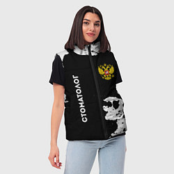 Женский жилет Стоматолог из России и герб Российской Федерации:, цвет: 3D-черный — фото 2