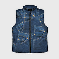 Женский жилет Джинсовка jeans, цвет: 3D-черный