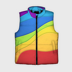 Женский жилет Семь цветов радуги, цвет: 3D-черный