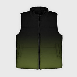 Женский жилет Черный и хвойный зеленый градиент