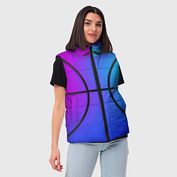 Женский жилет Градиентный баскетбольный мяч, цвет: 3D-черный — фото 2