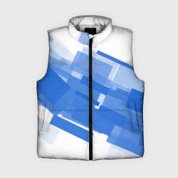 Женский жилет Геометрия в синем, цвет: 3D-светло-серый