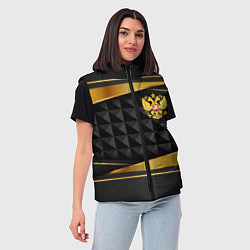 Женский жилет Gold & black - Russia, цвет: 3D-светло-серый — фото 2