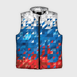 Женский жилет Полигональный флаг России!