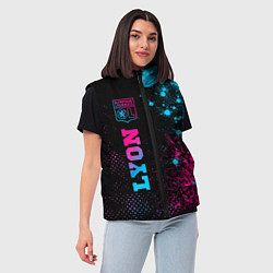 Женский жилет Lyon - neon gradient: по-вертикали, цвет: 3D-черный — фото 2