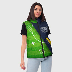 Женский жилет Bayer 04 football field, цвет: 3D-черный — фото 2