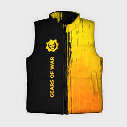 Женский жилет Gears of War - gold gradient: по-вертикали, цвет: 3D-черный