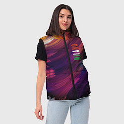 Женский жилет Разноцветная экспрессивная композиция - Milano, цвет: 3D-красный — фото 2
