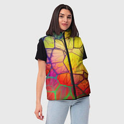Женский жилет Абстрактные цветные фигуры, цвет: 3D-красный — фото 2