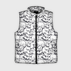 Женский жилет Череп с глазными белками, цвет: 3D-светло-серый