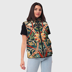 Женский жилет Ковер с птицами, цвет: 3D-светло-серый — фото 2