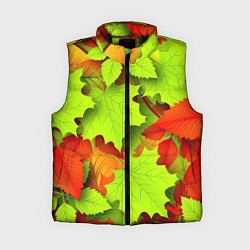 Женский жилет Зелёные осенние листья