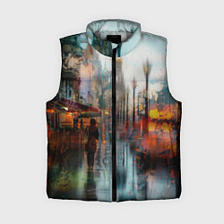 Женский жилет В Питере дождь, цвет: 3D-светло-серый