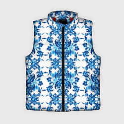 Женский жилет Гжель полосы, цвет: 3D-красный