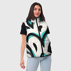 Женский жилет Узоры в стиле граффити, цвет: 3D-черный — фото 2