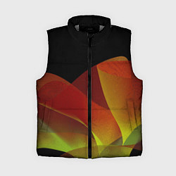 Женский жилет Абстрактная ассиметричная оранжевая волна, цвет: 3D-светло-серый