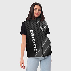 Женский жилет Dodge Абстракция карбон, цвет: 3D-светло-серый — фото 2