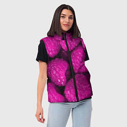 Женский жилет Ягоды малины, цвет: 3D-красный — фото 2