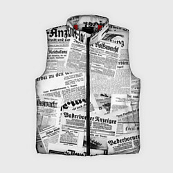 Женский жилет Газетный коллаж, цвет: 3D-красный