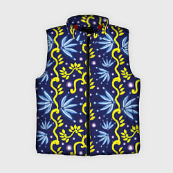 Женский жилет Узор цветущий клематис, цвет: 3D-красный