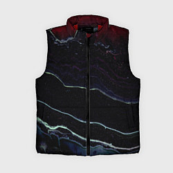 Женский жилет Тьма и белые линии песка, цвет: 3D-красный