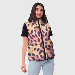 Женский жилет Пятнистый пастельный узор, цвет: 3D-черный — фото 2