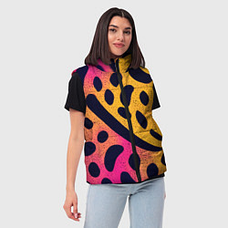 Женский жилет Яркие пятнистые узоры, цвет: 3D-черный — фото 2