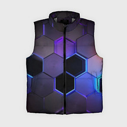 Женский жилет Стеклянные цветные соты - текстура, цвет: 3D-светло-серый