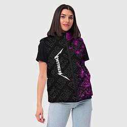 Женский жилет Metallica rock legends: по-вертикали, цвет: 3D-черный — фото 2