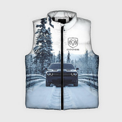 Женский жилет Dodge in winter forest, цвет: 3D-черный